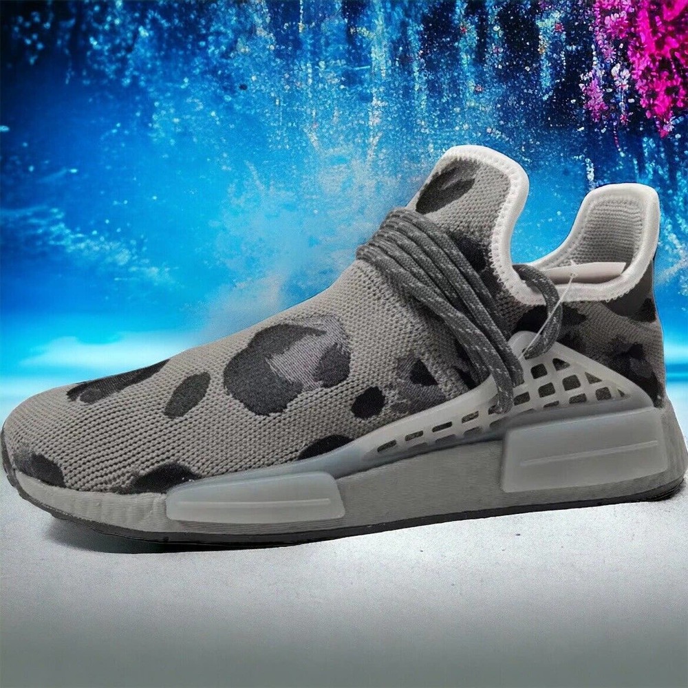 Adidas NMD R1 HU Human Race Line Pharrell Williams Animal Print Shoes Mens 9.5